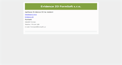 Desktop Screenshot of evidence.formsoft.cz