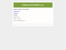 Tablet Screenshot of evidence.formsoft.cz